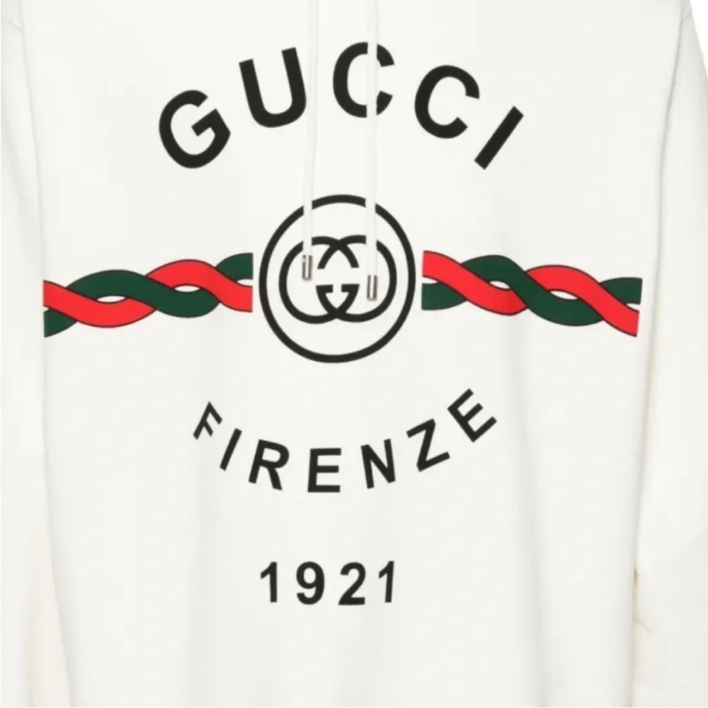Men’s Gucci FIRENZE 1921 cotton hoodie interlocking G/web strike size XXXL
